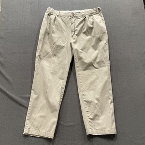 Polo Ralph Lauren Pants Mens 36x29 Beige Pleated Chino Classic Cotton Preppy